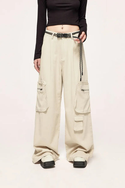 Multi Pockets Wide Leg Cargo Pants