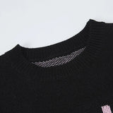 Women Sweet Vibrant Butterfly Graphic Knit Sweater