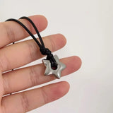 Front view of the Star-Shaped Pendant Necklace