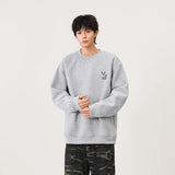 Cozy Embroidered Logo Crew Neck Sweatshirt