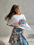 Vintage Hip Hop Printed Cotton T-Shirt