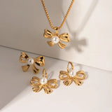 Pearl Bow Elegance Earrings