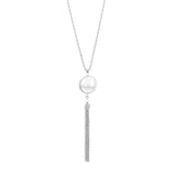 Elegant Pearl Tassel Pendant Long Necklace