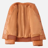 Vintage Bubble Genuine Sheepskin Leather Jacket