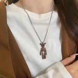 Curry Bear Vintage Hip Hop Necklace