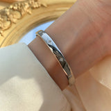Golden Smooth Stars Sterling Silver And Golden Bracelet