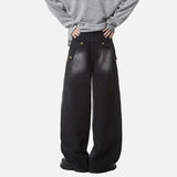Durable Patchwork Raw Edge Denim Jeans