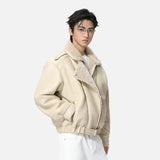Effortless Warm Fleece Lined Leather Jacket
