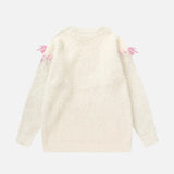 Y2K Pastel Chic Butterfly Knit Sweater