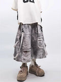 Vintage Streetwear Ripped Hole Denim Jorts