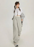 Solid Color High Waist Wide Sweatpants