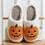 Cozy Pumpkin Halloween Slipper