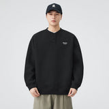 Soft Comfortable Casual Henley Neck Sweatshirt