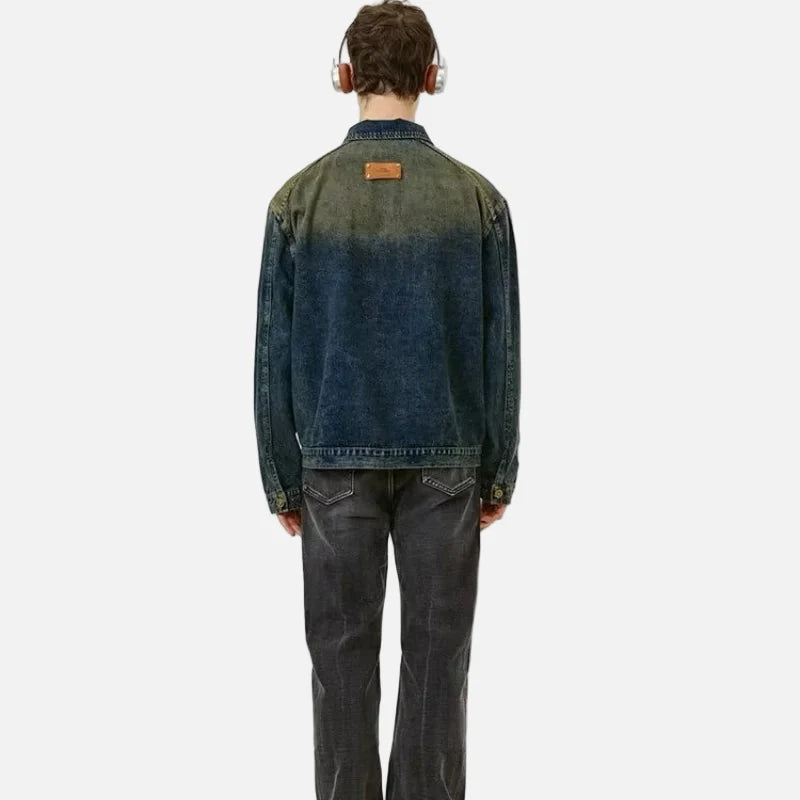 Streetwear American Style Old Washed Denim Jacket