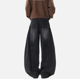 Y2K Lightning Print Loose Fit Wide Leg Jeans