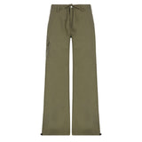 Low Waist Drawstring Cargo Pants
