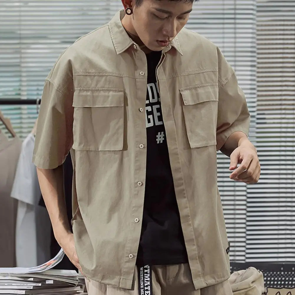 Military Cargo Short Sleeve Shirt