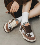 Starryclimb Vintage Star Patchwork Skate Shoes
