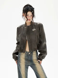 Women Vintage American Motorcycle Leather Jacket