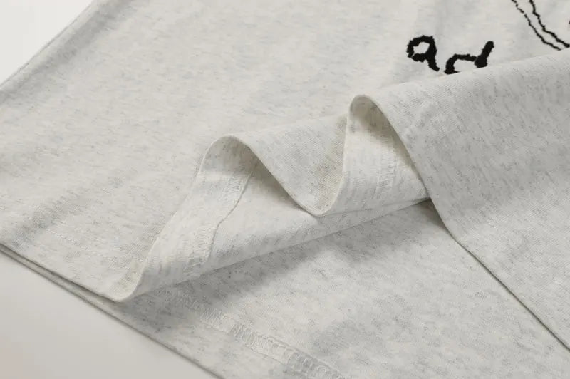 Faded Face Embroidery T-shirt