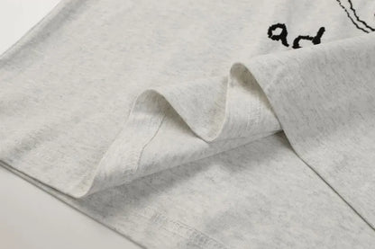 Faded Face Embroidery T-shirt