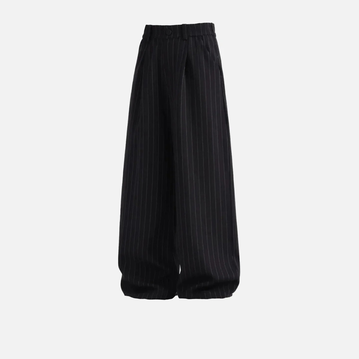 Old Money Style Stripe Wide Leg Suit Pants