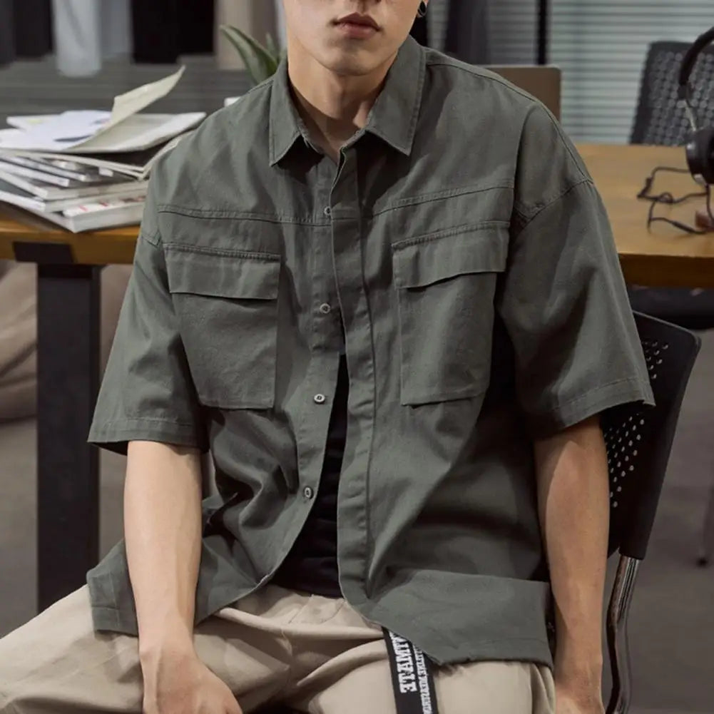 Military Cargo Short Sleeve Shirt