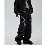 American Washed Flare Lightning Jeans