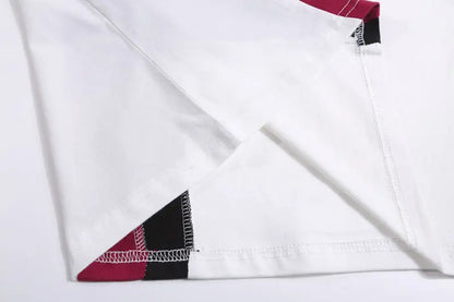 Retro Star Embroidery Sports T-shirt