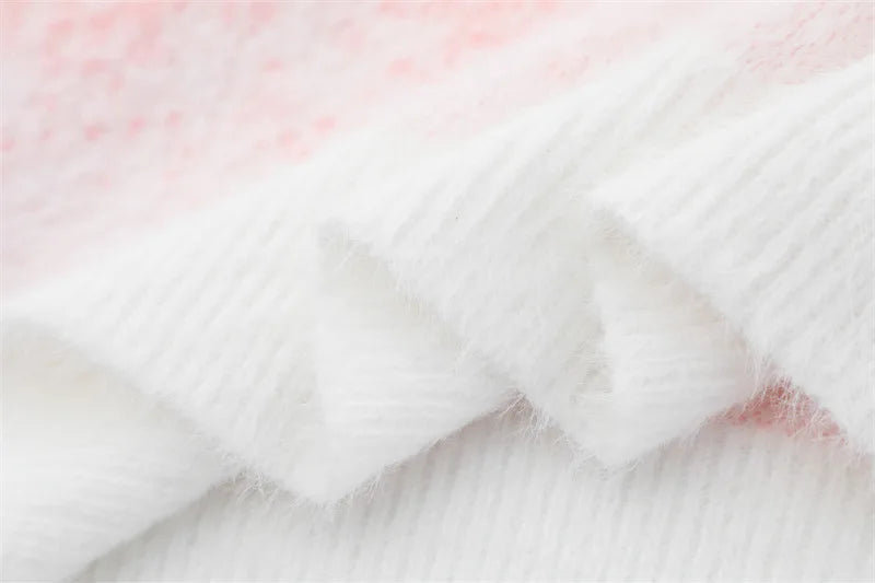Fashionable Sky Ombre Gradient Fuzzy Sweater