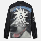 Vintage Grunge Dog Graphic Patchwork T-Shirt