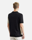 Retro American Style Striped Zip Polo T-Shirt