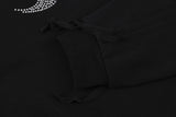 Rhinestone Graphic Print Hoodie