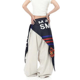 Cool High Waist Patchwork Wide Leg Pants