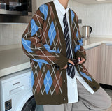 Argyle Oversized Cardigan