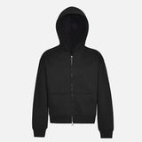 Y2K Solid Color Hooded Double Ended Zipper Sweatshirt