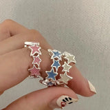 Y2K Twisted Star Open Ring
