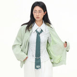 High Quality Green Lapel Aviator Jacket