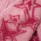 Cozy Mohair Japanese Graphic Cardigan Sweater