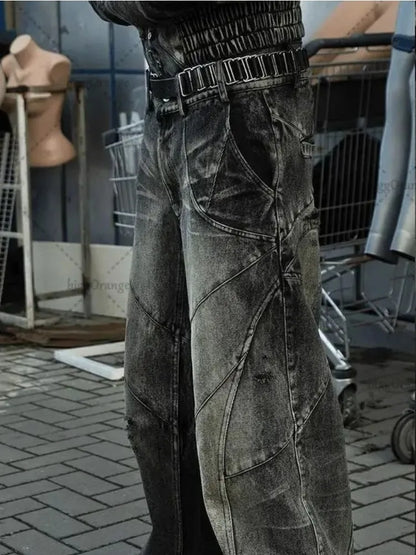 Y2K Patchwork Flare Jeans