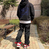 F Wave Black Solid Hoodie