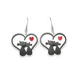 Creative Love Cat Acrylic Plate Earrings