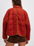 Red Chic Floral Padded Jacket