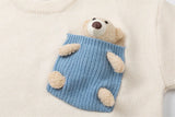 Y2K Cozy Bear Pocket Knitted Sweater