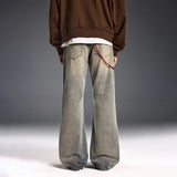Cozy Vintage Red Chain Pendant Jeans