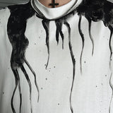 Ink Splash Round Collar Casual T-Shirt