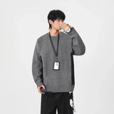 Stylish Crew Neck Knitted Jumper Sweater