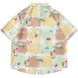 Y2K Vibrant Elevated Graphic Button-Up Shirt