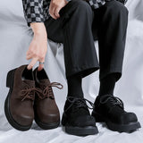 British Style Retro Leather Platform Leather Shoes