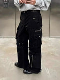Y2K Black Cyber Slim Cargo Jeans